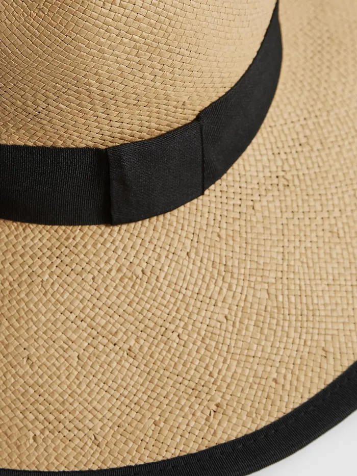 Reiss Scarves Hats and Gloves Nina Raffia Woven Wide Brim Hat Natural 8211 Women
