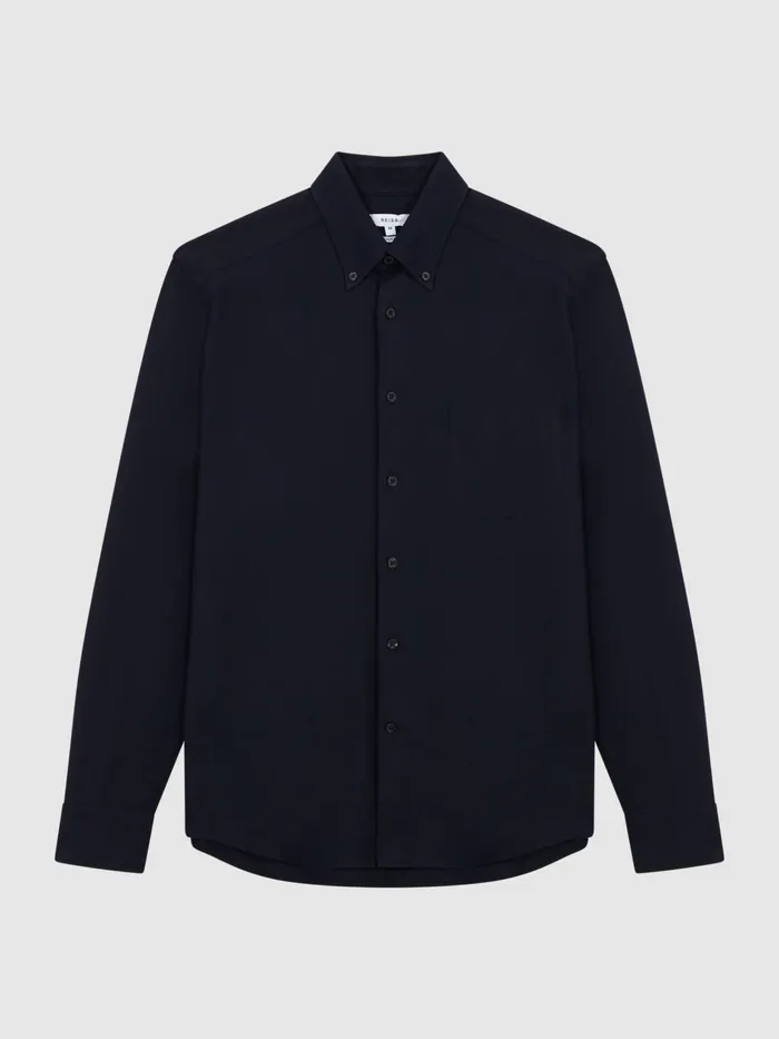 Reiss Shirts Greenwich Soft Wash Button Down Oxford Shirt Navy 8211 Men