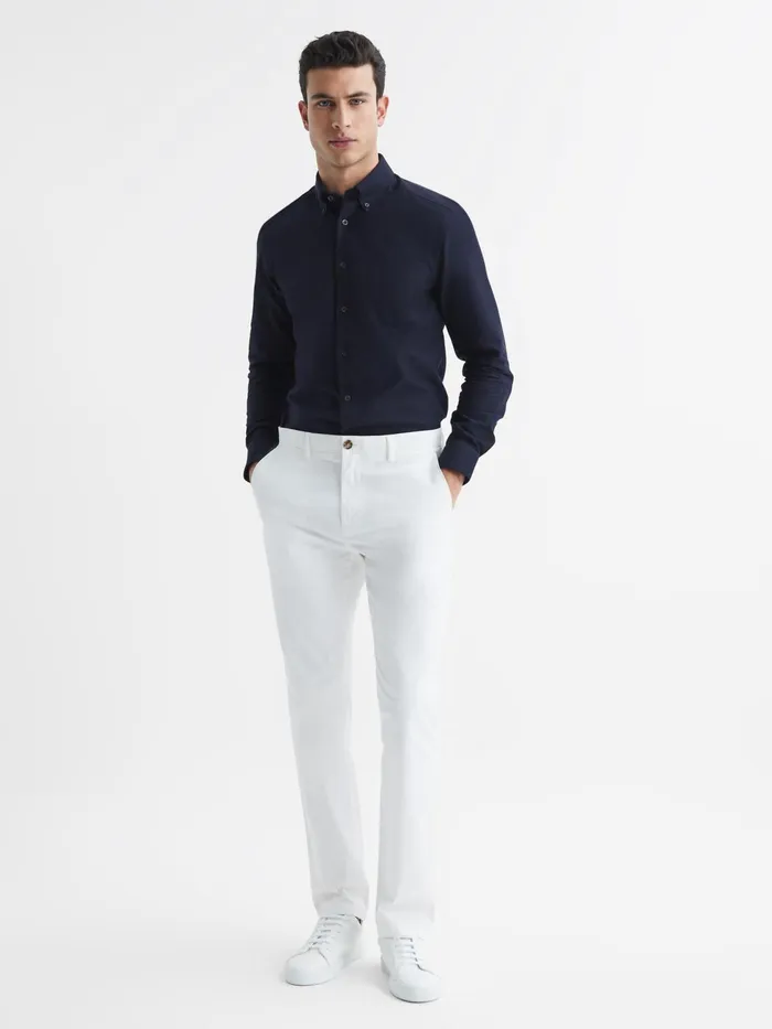Reiss Shirts Greenwich Soft Wash Button Down Oxford Shirt Navy 8211 Men