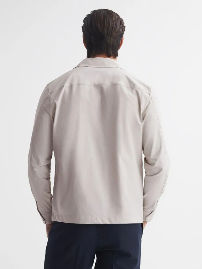 Reiss Shirts Pump Technical Pocket Zip Through Jacket Black 8211 Men