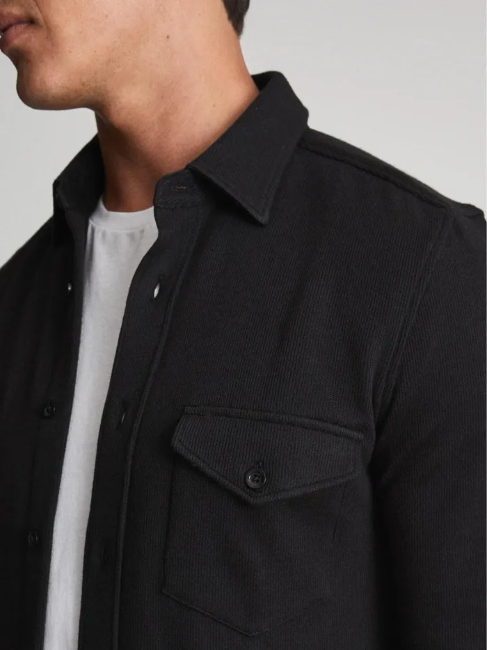 Reiss Shirts Scott Cotton Wool Blend Overshirt Black 8211 Men