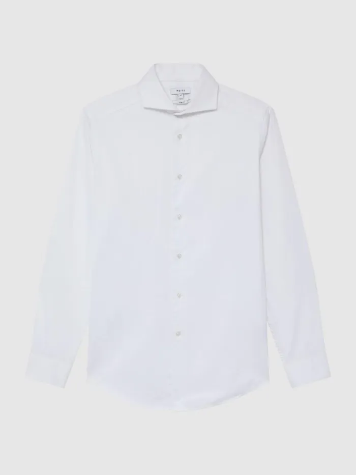 Reiss Shirts Storm Cotton Twill Slim Fit Shirt White 8211 Men