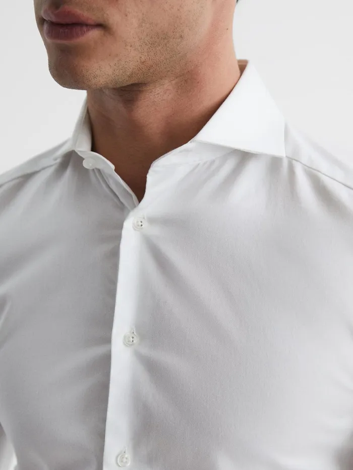 Reiss Shirts Storm Cotton Twill Slim Fit Shirt White 8211 Men