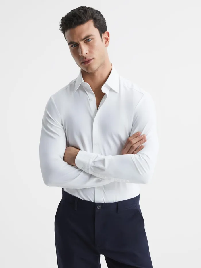 Reiss Shirts Voyager Regular Fit Travel Shirt White 8211 Men