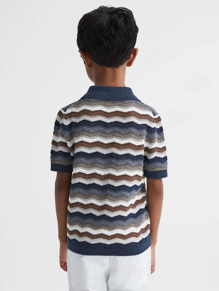 Reiss Shirts Whiteley Cuban Collar Printed Shirt Multi 8211 Children