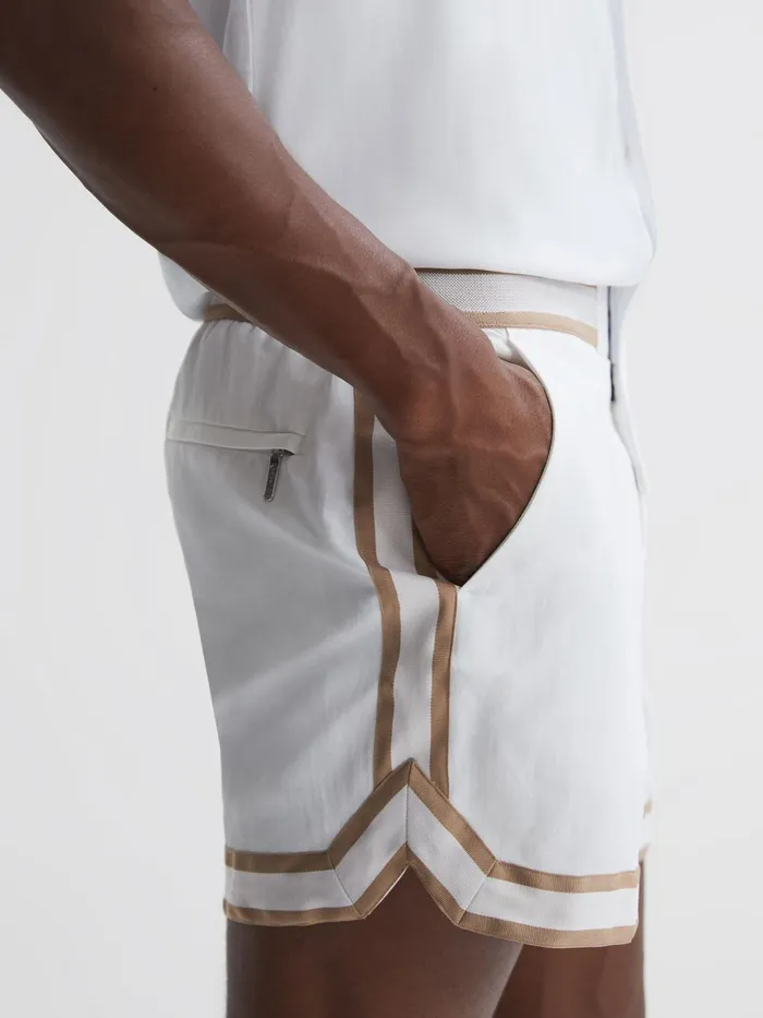 Reiss Shorts Baller Reiss Ch Elasticated Waist Contrast Swim Shorts Neutralwhite 8211 Men Reiss Shorts Baller Reiss Ch Elasticated Waist Contrast Swim Shorts Neutralwhite 8211 Men