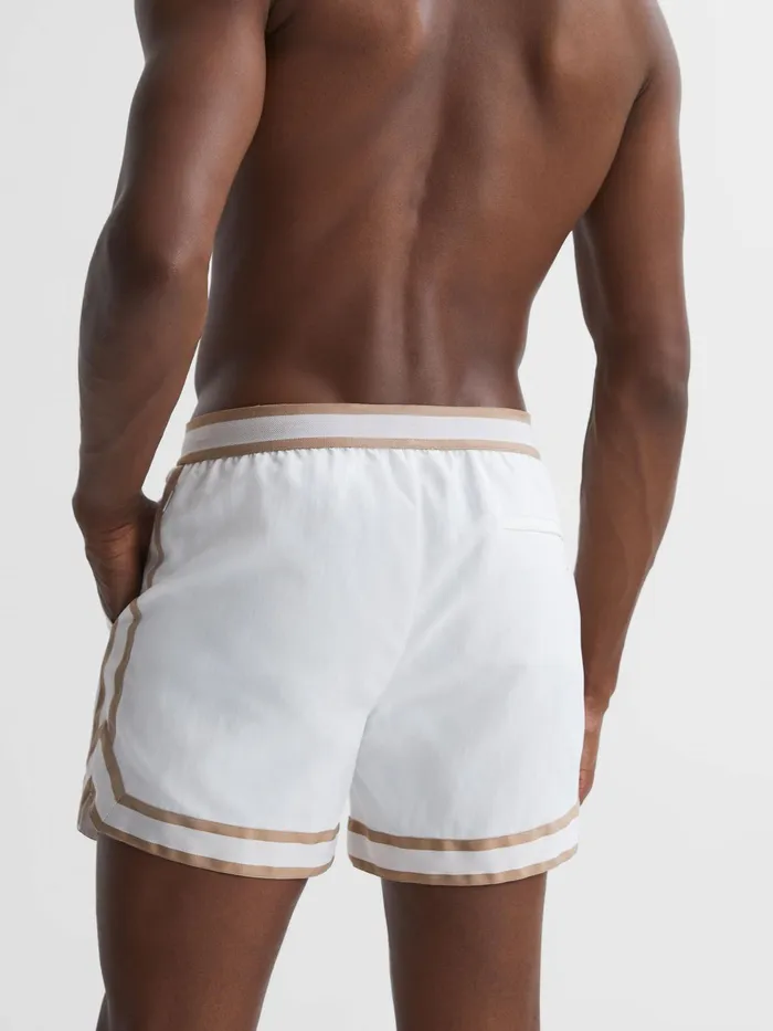 Reiss Shorts Baller Reiss Ch Elasticated Waist Contrast Swim Shorts Neutralwhite 8211 Men