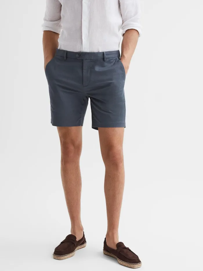 Reiss Shorts Wicket S Short Length Casual Chino Shorts Airforce Blue 8211 Men