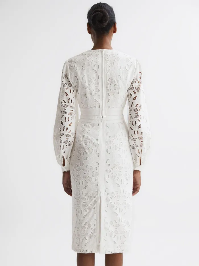 Reiss Skirts Immi Lace Coord Pencil Skirt White 8211 Women