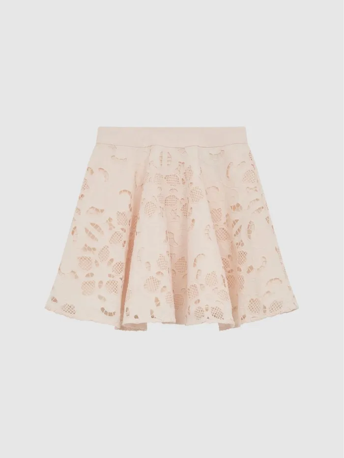 Reiss Skirts Nella High Rise Lace Skirt Pink 8211 Children