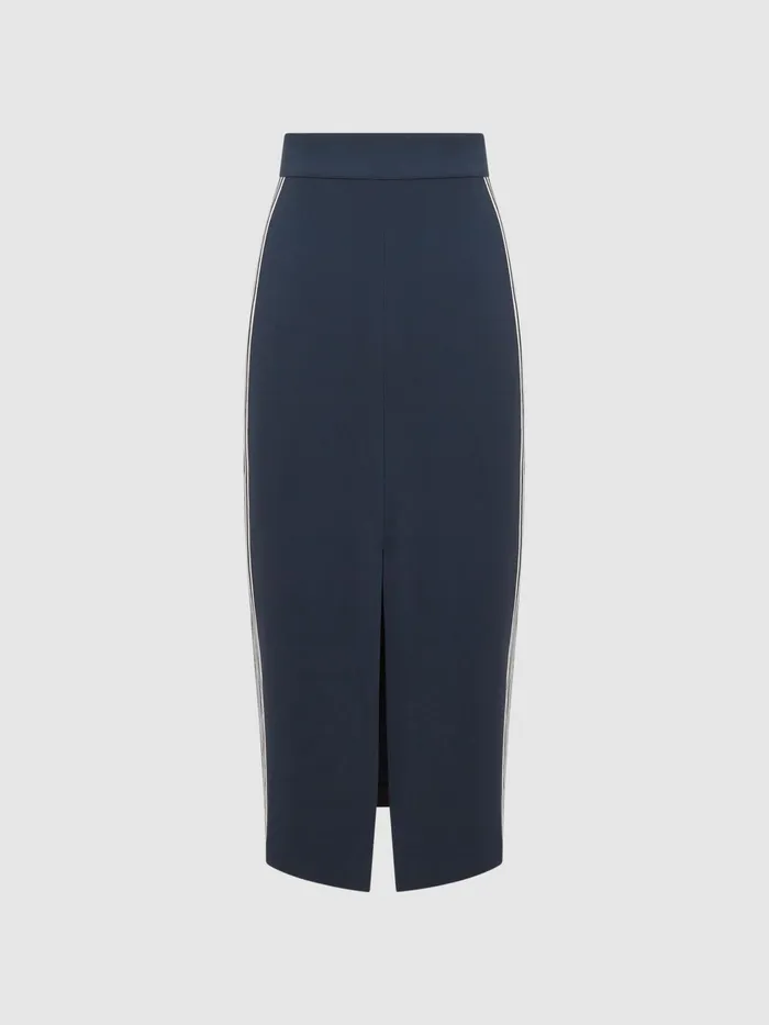 Reiss Skirts Pia High Rise Midi Pencil Skirt Navy 8211 Women