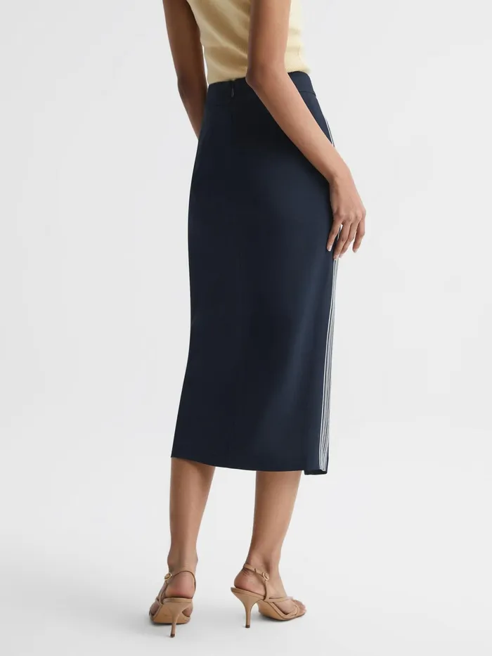 Reiss Skirts Pia High Rise Midi Pencil Skirt Navy 8211 Women