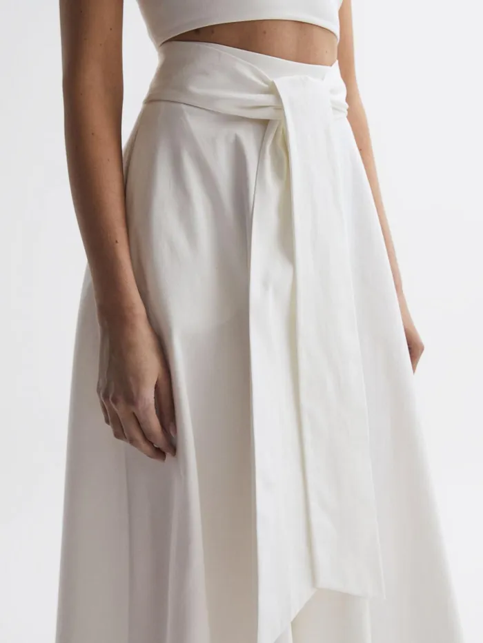 Reiss Skirts Rebecca Fitted High Rise Midi Skirt Nude 8211 Women
