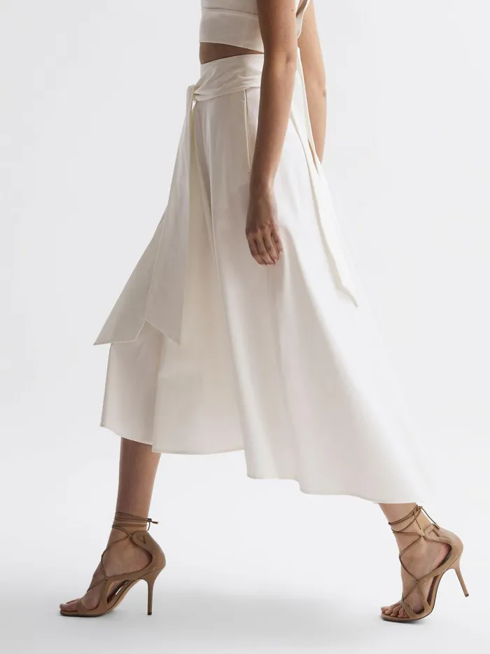 Reiss Skirts Rebecca Fitted High Rise Midi Skirt Nude 8211 Women