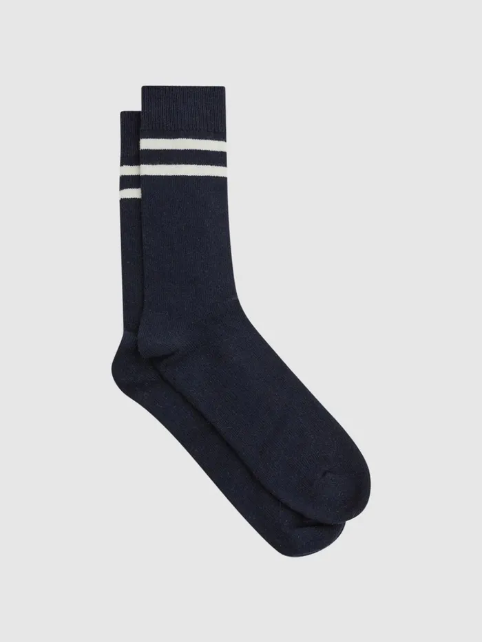 Reiss Socks and Underwear Alcott Sporty Wool Blend Socks Navy 8211 Men