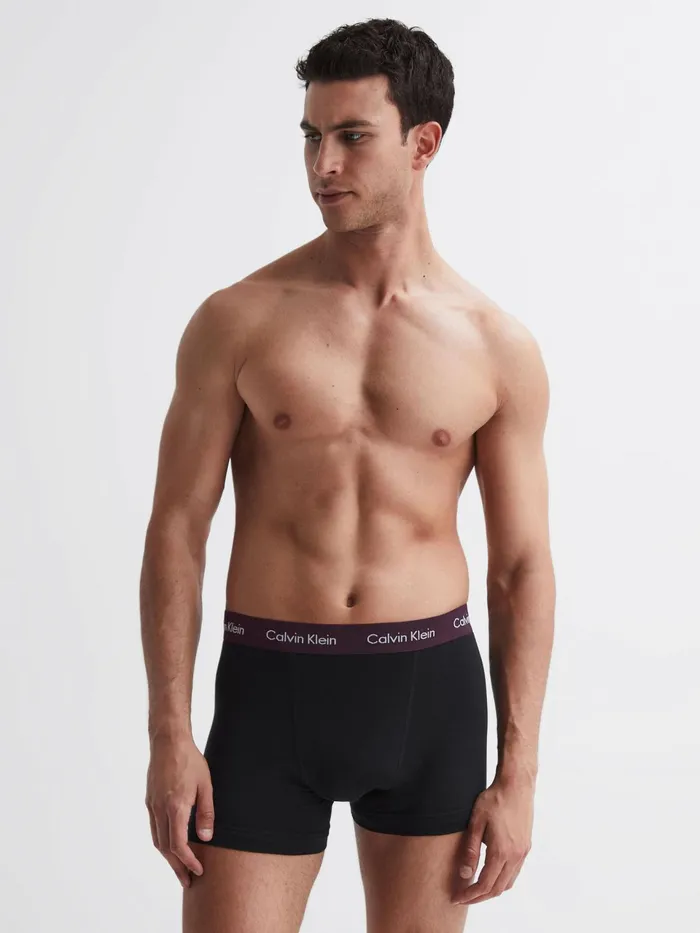 Reiss Socks and Underwear Calvin Klein Underwear 3 Pack Trunks Black Multi 8211 Men
