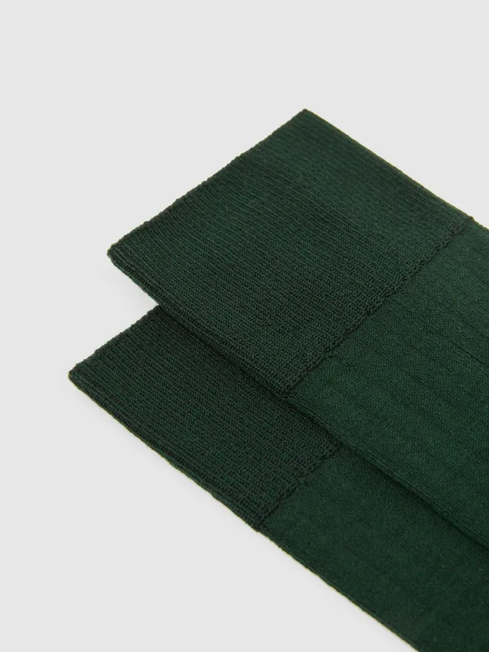 Reiss Socks and Underwear Fela Ribbed Socks Bottle Green 8211 Men