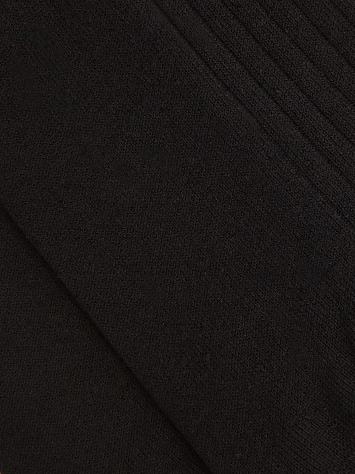 Reiss Socks and Underwear Feli Ribbed Mercerised Cotton Blend Socks Black 8211 Men