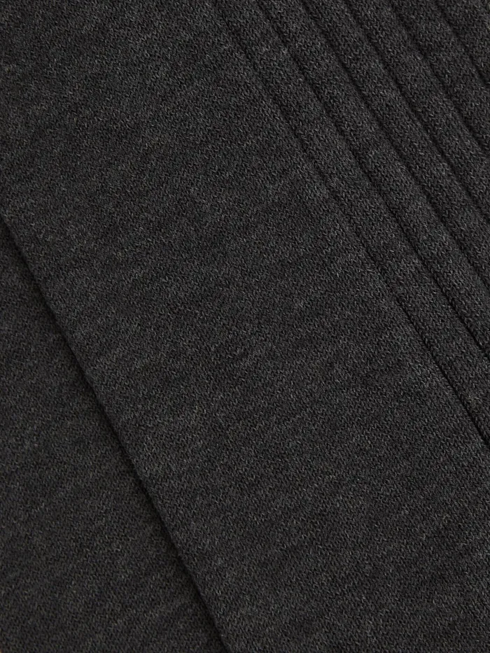 Reiss Socks and Underwear Feli Ribbed Mercerised Cotton Blend Socks Mid Grey 8211 Men