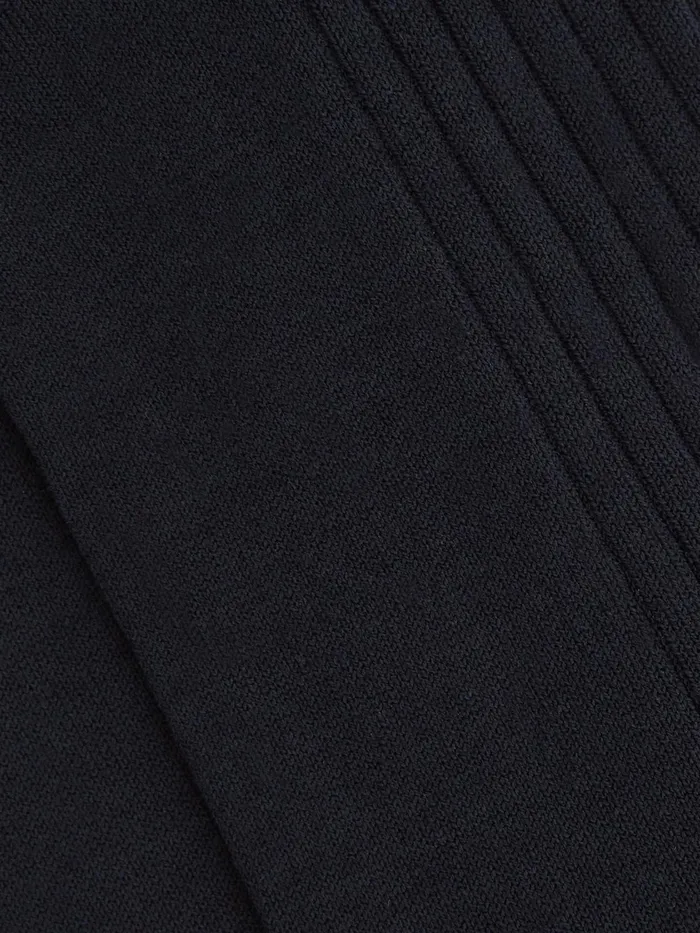 Reiss Socks and Underwear Feli Ribbed Mercerised Cotton Blend Socks Navy 8211 Men