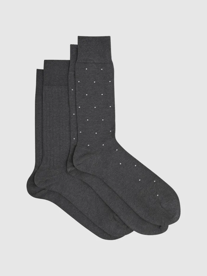 Reiss Socks and Underwear Graham 2 Pack 2 Pack Of Socks Charcoal 8211 Men