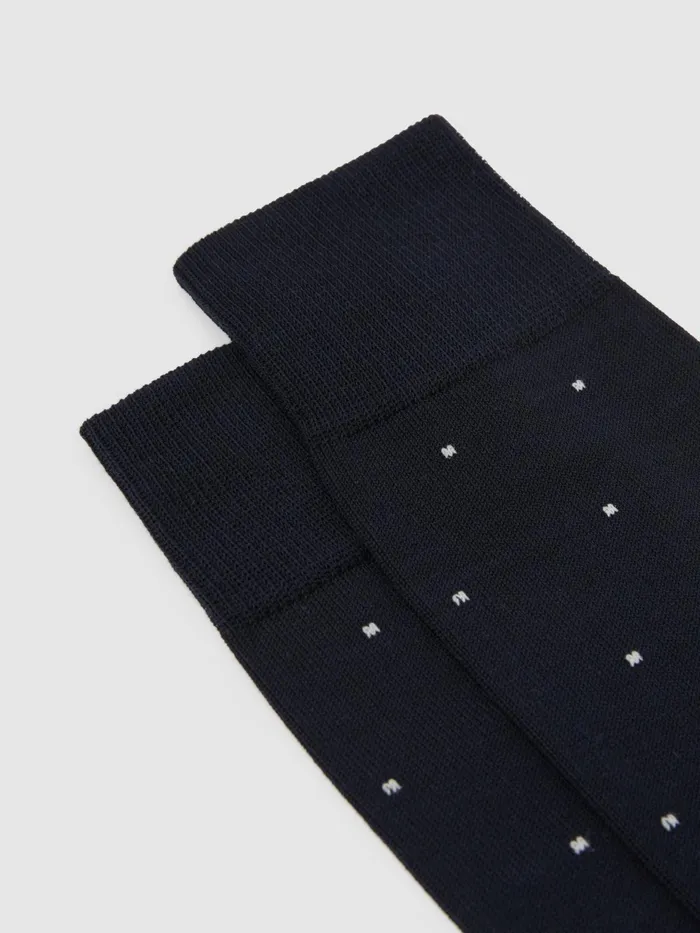 Reiss Socks and Underwear Mario Spot Polka Dot Socks Navy 8211 Men