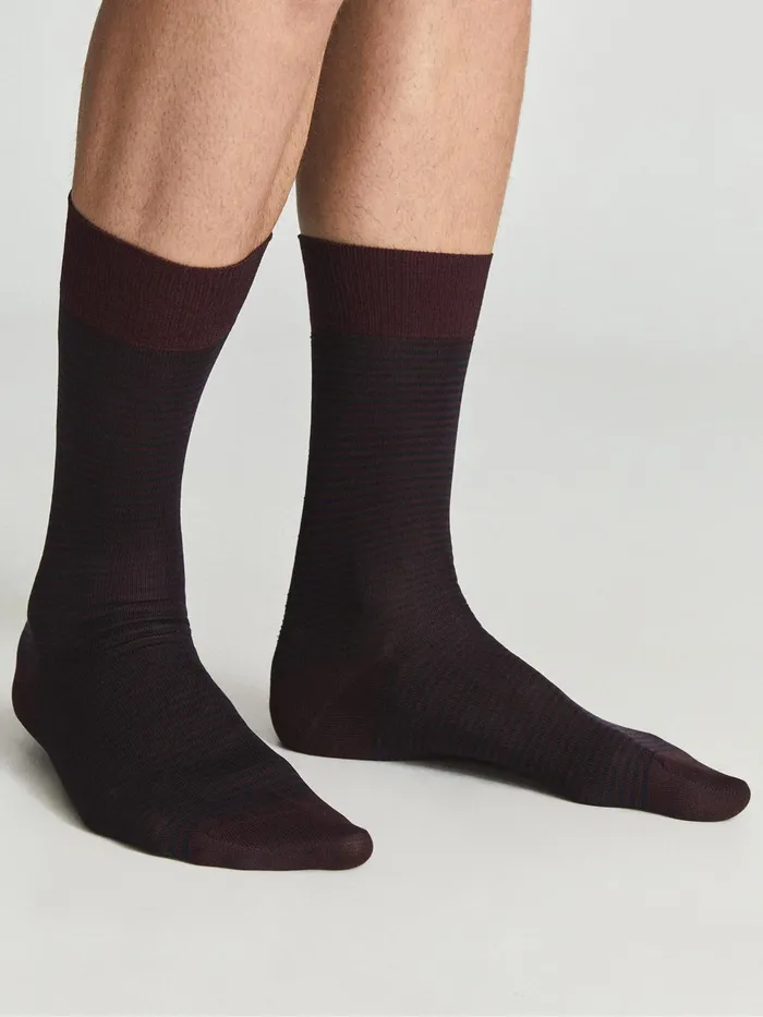 Reiss Socks and Underwear Mario Stripe Striped Socks Airforce Blue Navy 8211 Men