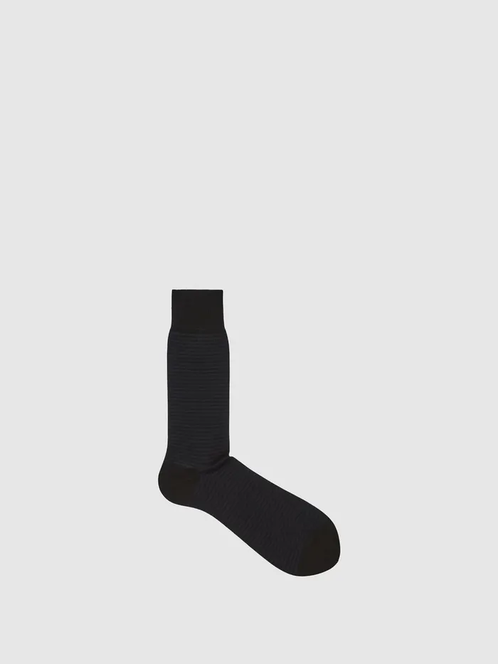 Reiss Socks and Underwear Mario Stripe Striped Socks Black 8211 Men