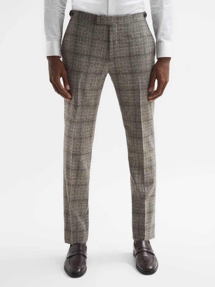 Reiss Suits and Tailoring Alfredo Slim Fit Prince Of Wales Check Trousers Brown 8211 Men Reiss Suits and Tailoring Alfredo Slim Fit Prince Of Wales Check Trousers Brown 8211 Men