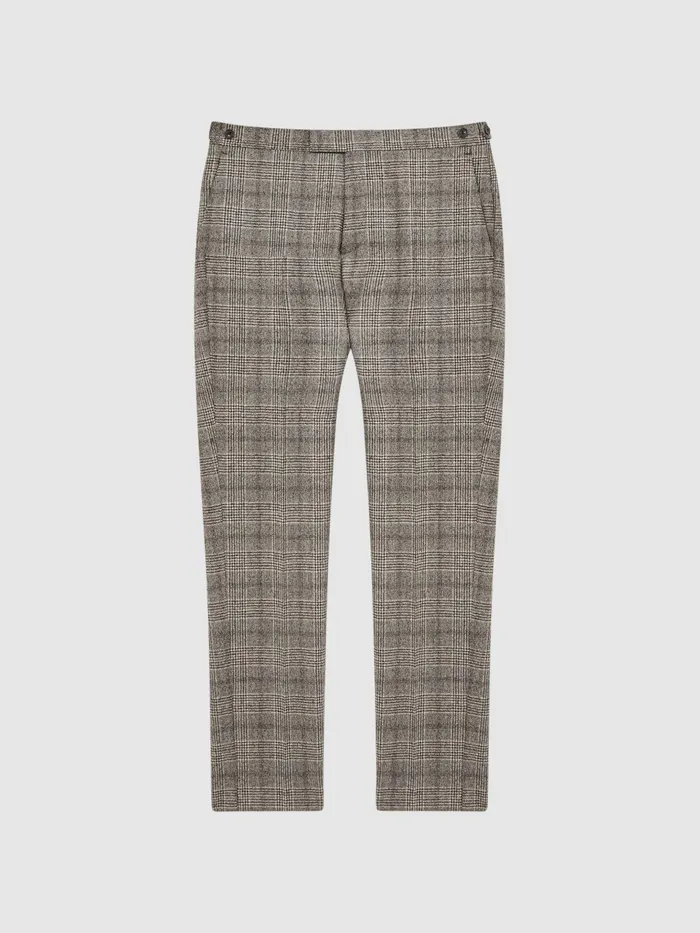 Reiss Suits and Tailoring Alfredo Slim Fit Prince Of Wales Check Trousers Brown 8211 Men