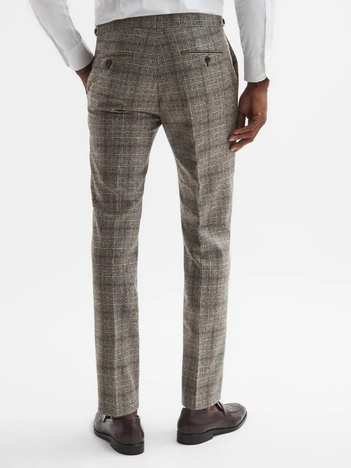 Reiss Suits and Tailoring Alfredo Slim Fit Prince Of Wales Check Trousers Brown 8211 Men
