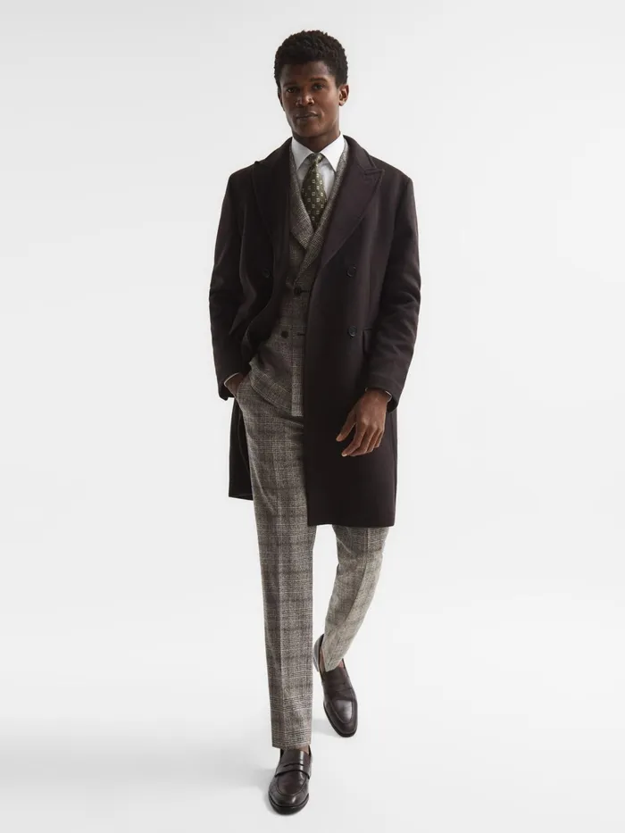 Reiss Suits and Tailoring Alfredo Slim Fit Prince Of Wales Check Trousers Brown 8211 Men