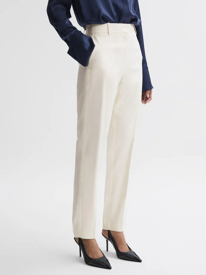 Reiss Suits and Tailoring Ember Highrise Slim Leg Trousers Camel 8211 Women