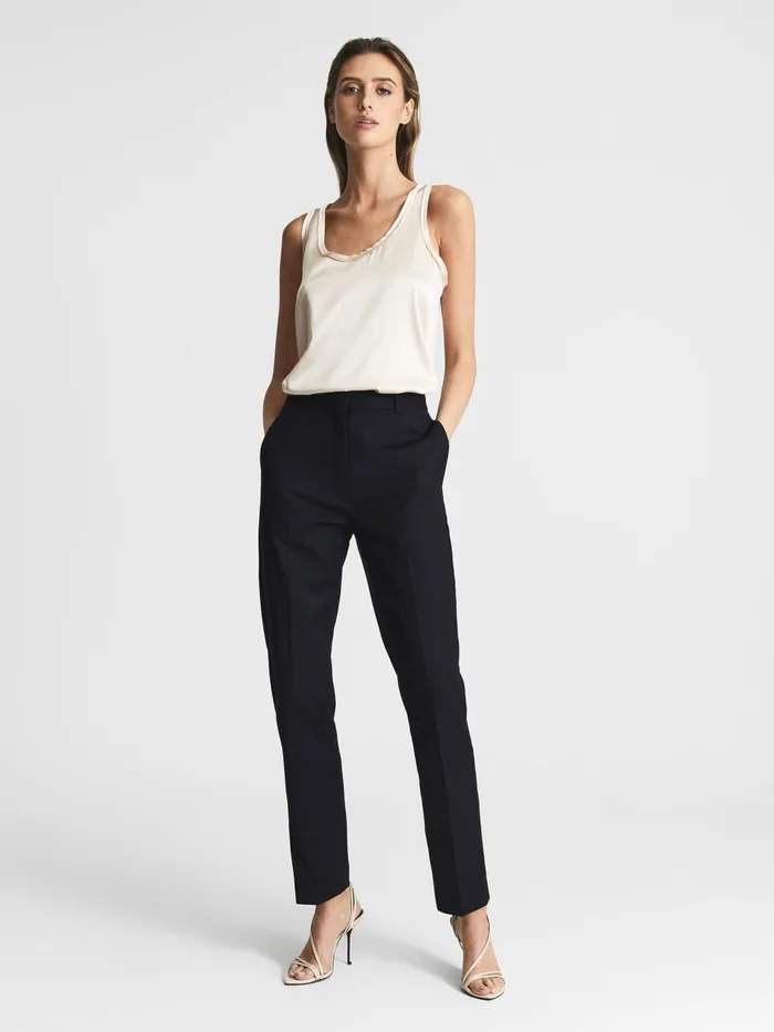 Reiss Suits and Tailoring Haisley Slim Leg Tapered Trousers Black 8211 Women