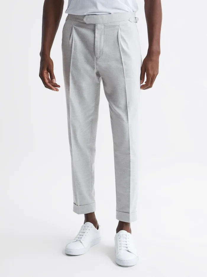 Reiss Suits and Tailoring Map Tapered Side Adjuster Trousers Indigo 8211 Men