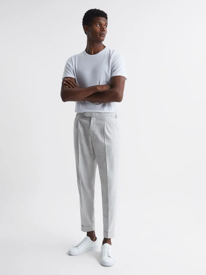 Reiss Suits and Tailoring Map Tapered Side Adjuster Trousers Indigo 8211 Men