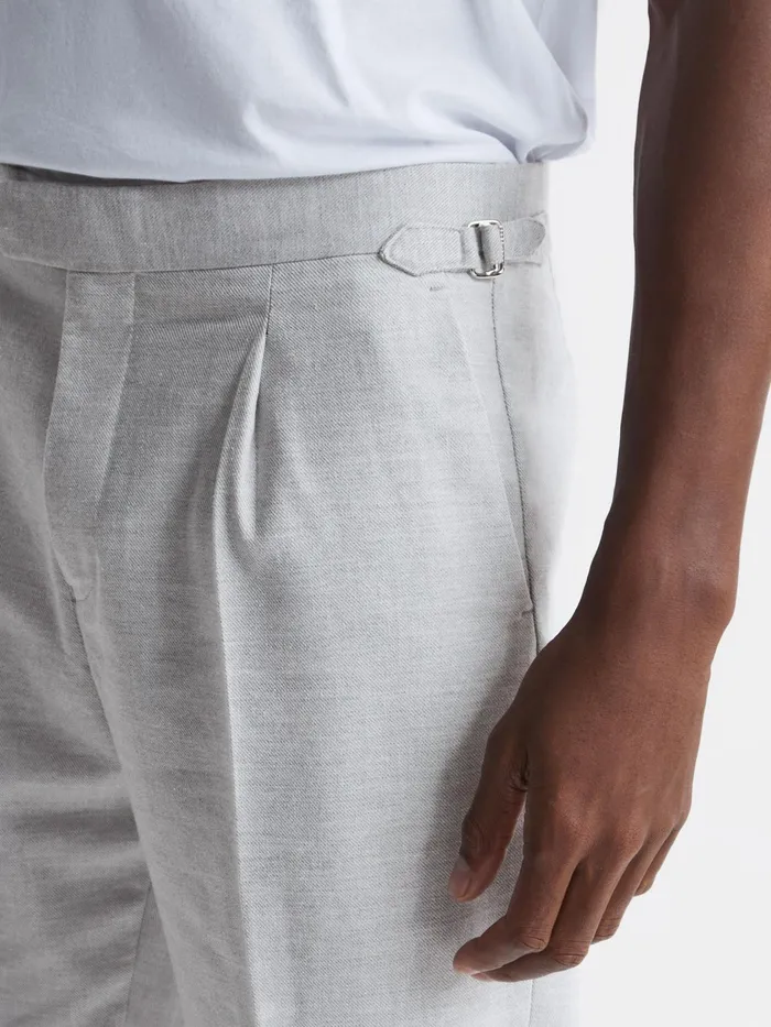 Reiss Suits and Tailoring Map Tapered Side Adjuster Trousers Indigo 8211 Men