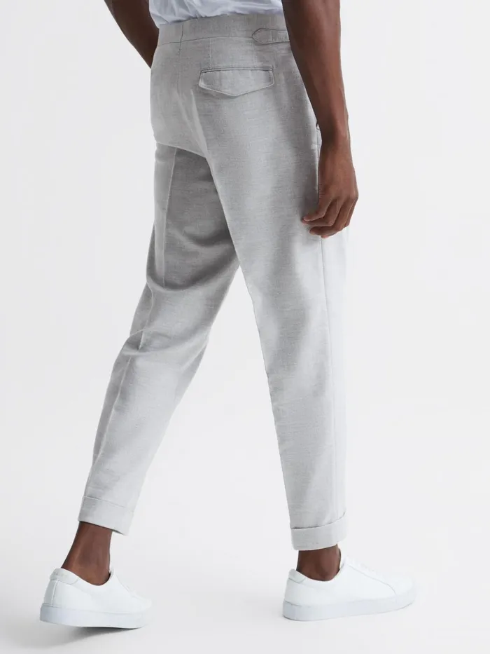 Reiss Suits and Tailoring Map Tapered Side Adjuster Trousers Indigo 8211 Men