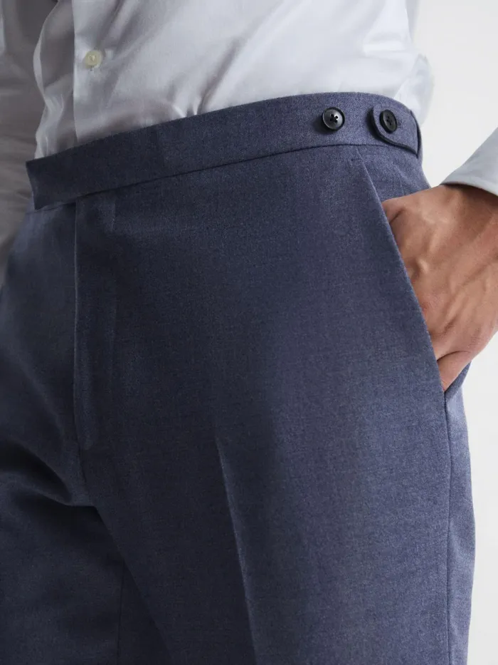 Reiss Suits and Tailoring Marquee Slim Fit Wool Blend Mixer Trousers Airforce Blue 8211 Men
