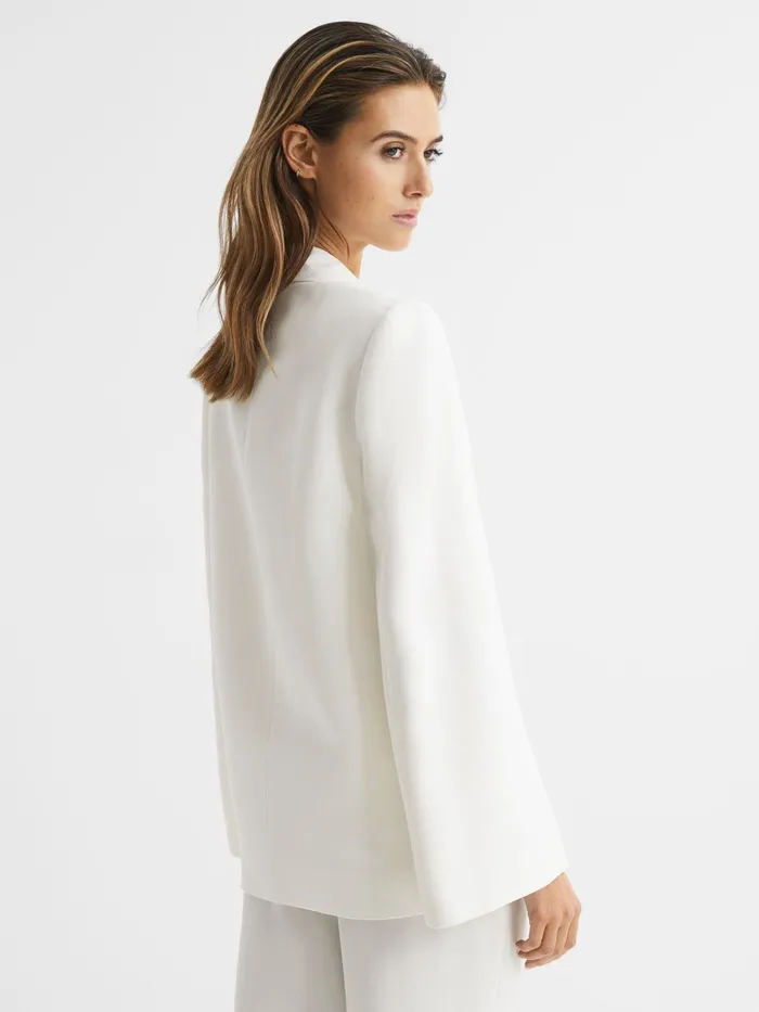 Reiss Suits and Tailoring Yana Tuxedo Cape Blazer Cream 8211 Women