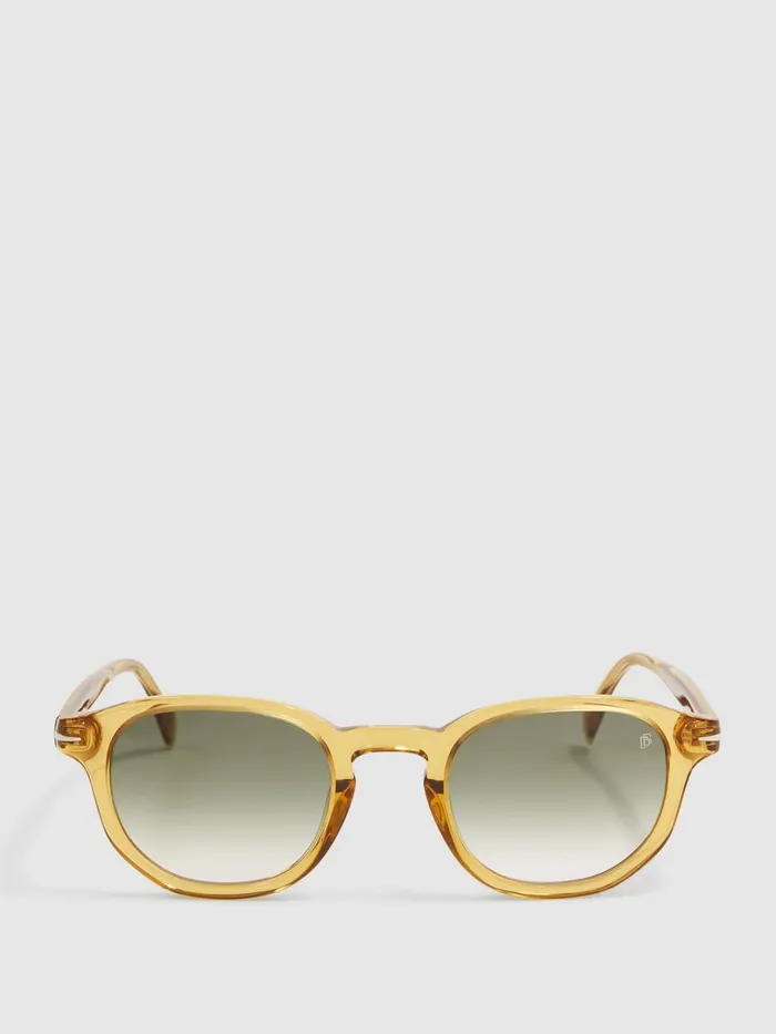 Reiss Sunglasses Eyewear By David Beckham Round Sunglasses Yellow 8211 Men