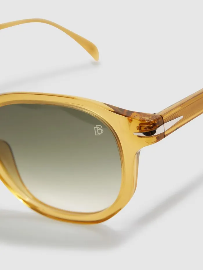 Reiss Sunglasses Eyewear By David Beckham Round Sunglasses Yellow 8211 Men