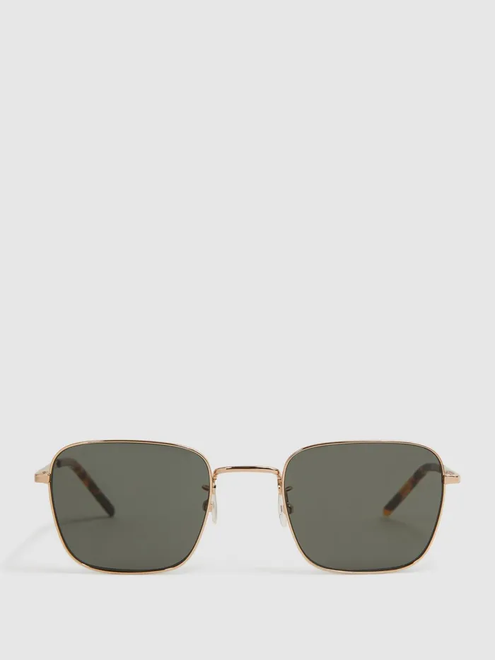 Reiss Sunglasses Harper Paige Square Metal Frame Sunglasses Gold 8211 Men