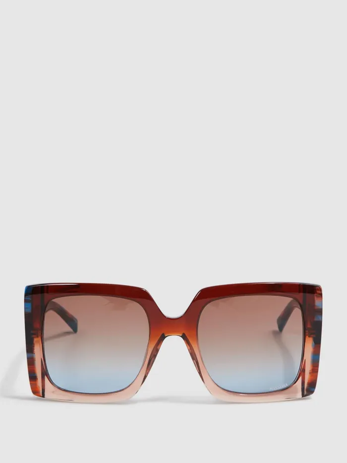 Reiss Sunglasses Missoni Eyewear Oversized Square Sunglasses Brown 8211 Women