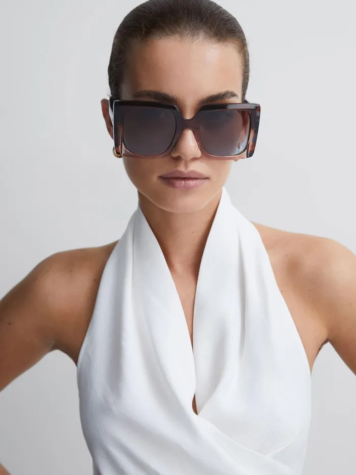 Reiss Sunglasses Missoni Eyewear Oversized Square Sunglasses Brown 8211 Women