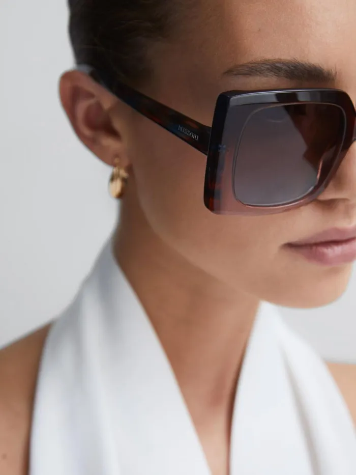 Reiss Sunglasses Missoni Eyewear Oversized Square Sunglasses Brown 8211 Women