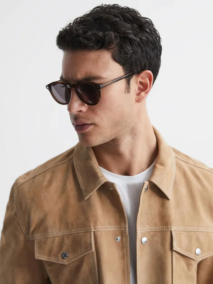 Reiss Sunglasses Nelson Monokel Eyewear Round Sunglasses Black 8211 Men