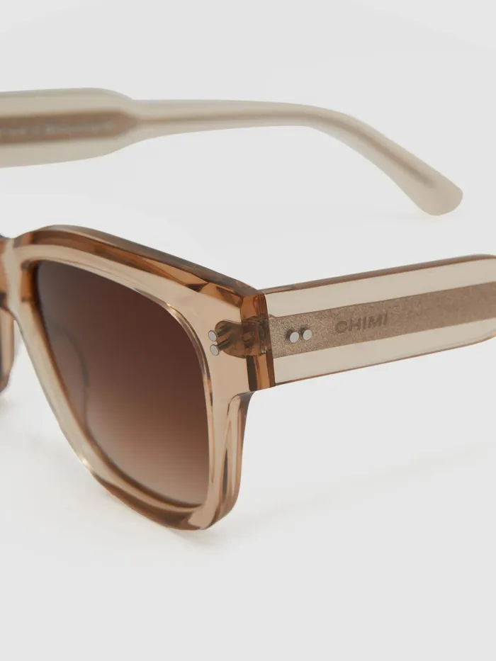 Reiss Sunglasses Seven Chimi Large Frame Acetate Sunglasses Ecru 8211 Women