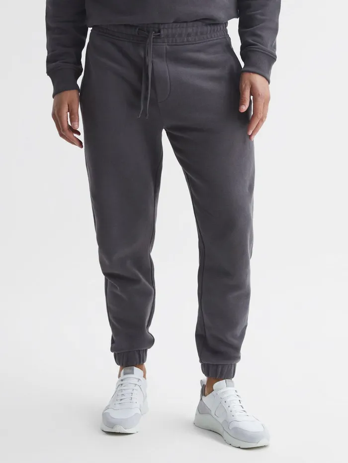 Reiss Sweats and Hoodies Ali Garment Dye Joggers Washed Black 8211 Men