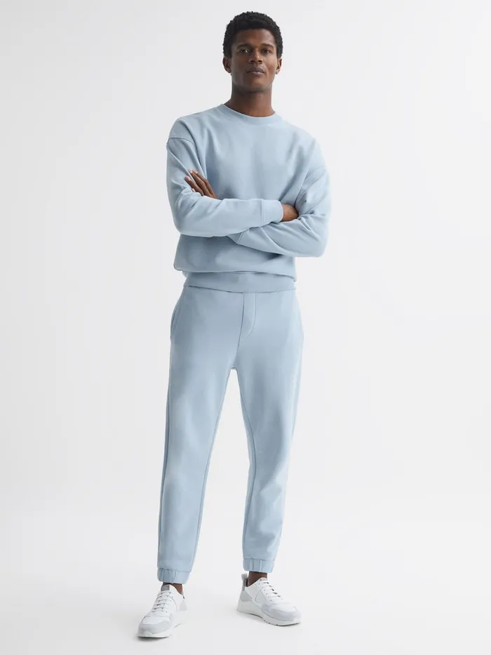 Reiss Sweats and Hoodies Alistar Oversized Garment Dye Sweatshirt Ice Blue 8211 Men